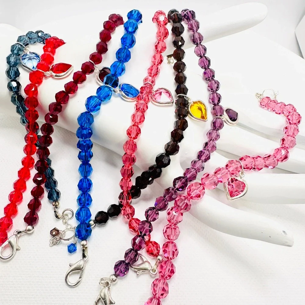 Crystals by Swarovski Bracelet, Beaded Bracelet, Sparkling Jewelry, Gift for Her - Picture 1 of 16